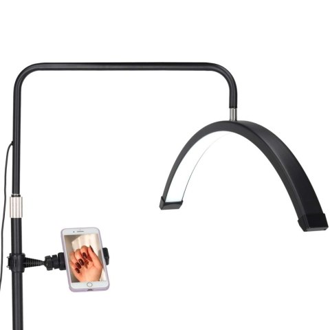 Lampa do przedłużania rzęs LED 36W regulowana kosmetyczna bezcieniowa łuk czarna