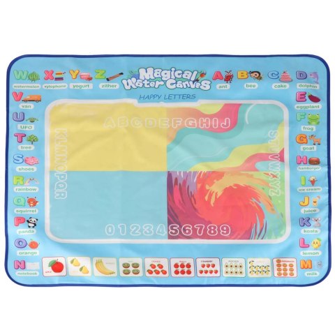 Mata wodna do malowania rysowania wodą mazaki pieczątki szablony wałek 100x80cm alfabet