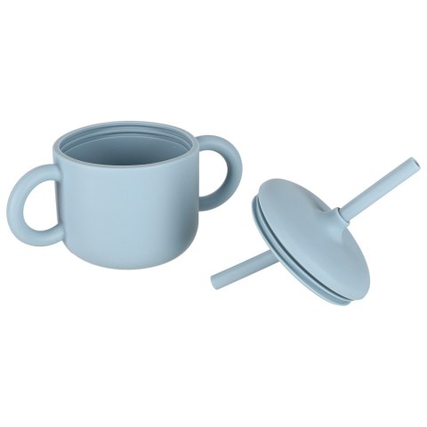 Naczynia silikonowe dla dzieci zestaw 8 elementów niebieski