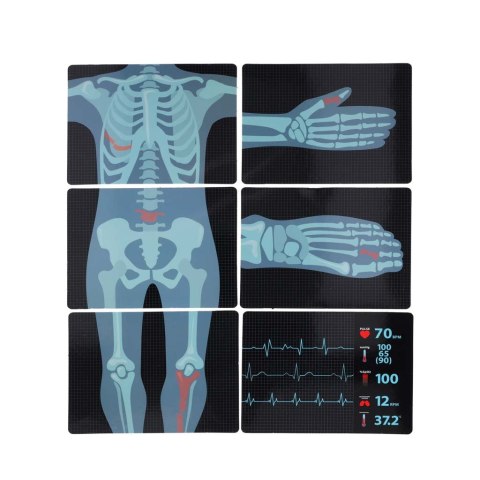 Duży zestaw lekarza stacja medyczna mały doktor ekg rtg światło dźwięk