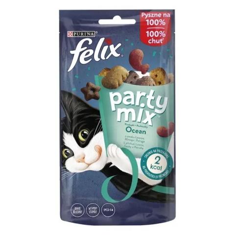 Felix Party Mix Ocean Mix łosoś dorsz pstrąg przysmak dla kota 60g