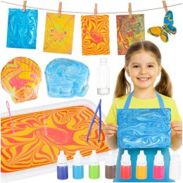 Malowanie na wodzie ebru zestaw kreatywny artystyczny akcesoria 8 kolorów