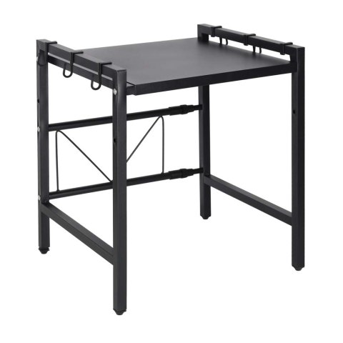 Półka kuchenna nad mikrofalówkę organizer regulowany metalowy 6 wieszaków