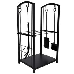 Stojak na drewno kominkowe regał metalowy akcesoria do kominka