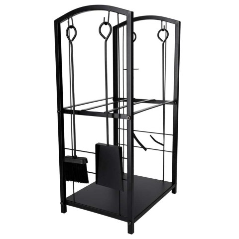 Stojak na drewno kominkowe regał metalowy akcesoria do kominka