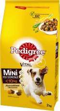 Pedigree Sucha Karma Dla Dorosłych Psów Małych Ras Z Kurczakiem I Warzywami 2kg