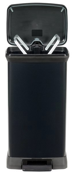 Curver Kosz Na Śmieci Z Pedałem Metalizowany Czarny 50l