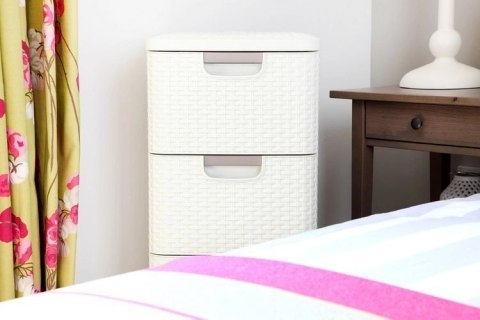 Curver Style Regał Z Szufladami Kremowy 42l