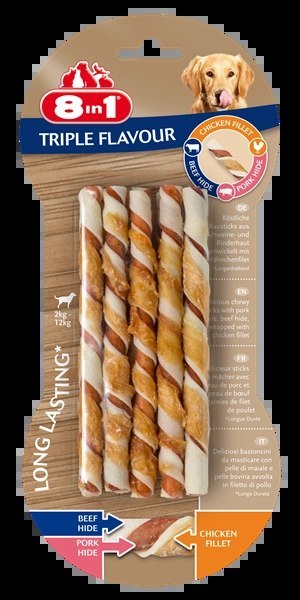 8in1 Triple Flavour Twisted Sticks 10szt