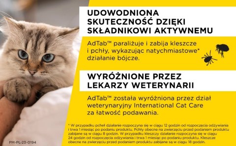 Elanco AdTab Tabletka Na Pchły I Kleszcze Dla Kotów 2-8kg 48mg