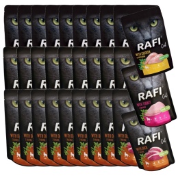 MIX SMAKÓW Rafi Cat 100 g 10x kurczak + 10x indyk + 10x kaczka