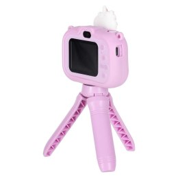 Aparat fotograficzny cyfrowy dla dzieci na statywie jednorożec fioletowy