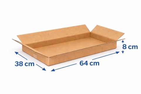 Karton klapowy pudło 640x380x80mm Paczkomat InPost A 480g/m2 3W 10 szt.
