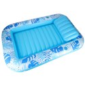 Materac dmuchany do pływania, leżak do opalania z poduszką niebieski