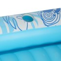 Materac dmuchany do pływania, leżak do opalania z poduszką niebieski