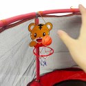 Trampolina dla dzieci ogrodowa siatka piłki koszykówka 155cm czerwona