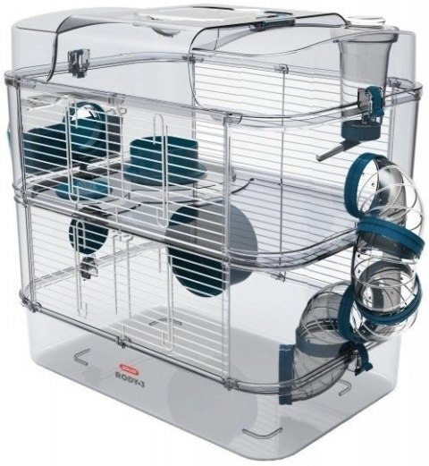 Zolux Klatka Rody 3 Duo 41x27x40cm Niebieska