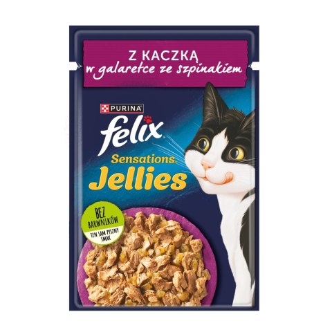 Felix Sensations Jellies Kaczka Z Szpinakiem W Galaretce 85g