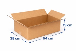 Karton klapowy pudło 640x380x190mm Paczkomat InPost gab. B 480g/m2 3W 5 szt.