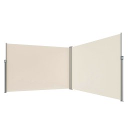 Markiza narożna boczna tarasowa LUARO parawan zwijany 180 x 620 cm beżowy