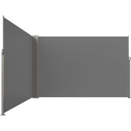 Markiza narożna boczna tarasowa LUARO parawan zwijany 180 x 620 cm szary