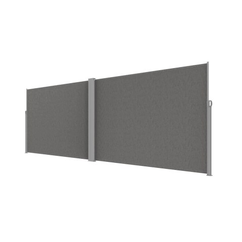 Markiza narożna boczna tarasowa LUARO parawan zwijany 180 x 620 cm szary