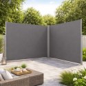 Markiza narożna boczna tarasowa LUARO parawan zwijany 180 x 620 cm szary