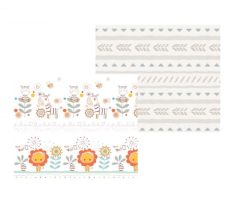 Mata edukacyjna piankowa dwustronna składana 180x200cm zwierzęta wzór