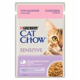 Purina Cat Chow Sensitive łosoś 85g