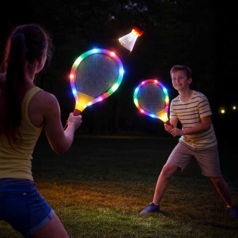 Rakiety tenisowe świecące LED + lotki