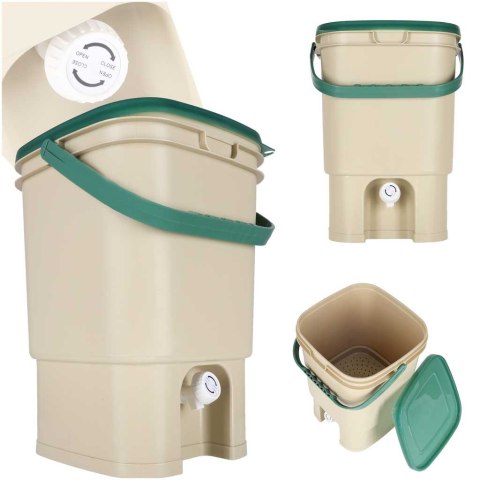 Kompostownik domowy LUARO pojemnik na kompost odpady kuchenne 15l