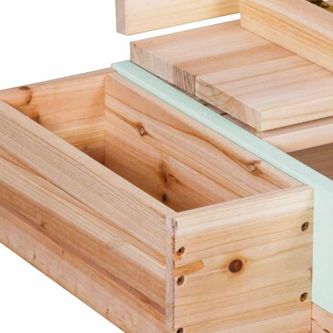 Piaskownica drewniana LULILO Vendo obracany daszek 360° zamykana ławki 120cm