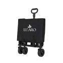 Wózek transportowy LUARO plażowy składany z daszkiem i siatką 120l czarny