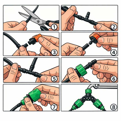 Zraszacz ogrodowy LUARO kurtyna wodna mgiełka system nawadniania 25m