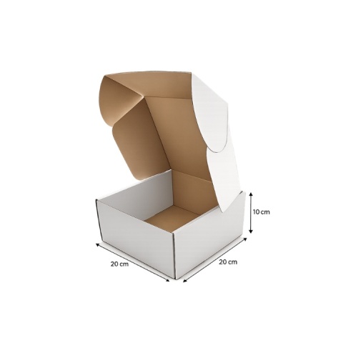 10 szt. Pudełko fasonowe karton wykrojnikowy 200x200x100mm (wymiary wewnętrzne)