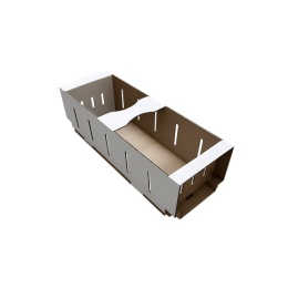Karton łubianka biała kobiałka tekturowa na owoce 2kg (390x135x110 zewn.) 1 szt.