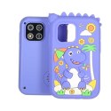 Telefon smartfon dla dzieci aparat kamera karta 8GB niebieski dinozaur