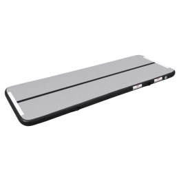 Air track materac gimnastyczny mata do ćwiczeń pompka 4m x 10cm szara