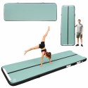 Air track materac gimnastyczny mata do ćwiczeń pompka 3m x 10cm zielona