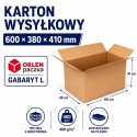 Karton klapowy pudło 600x380x410mm Orlen Paczka gab. L 480g/m2 3W 1 szt.