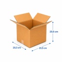 Karton klapowy pudło wysyłkowe 205x205x205mm (wymiar zewn.) Fala B 480g/m2