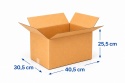Karton klapowy pudło wysyłkowe 405x305x255mm (wymiar zewn.) Fala B 480g/m2