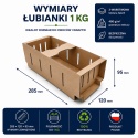 Karton łubianka kobiałka tekturowa na owoce 1kg (285x120x95 zewn.) 1 szt.