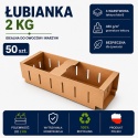Karton łubianka kobiałka tekturowa na owoce 2kg (390x135x110 zewn.) 50 szt.