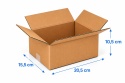 Karton klapowy pudło wysyłkowe 205x155x105mm (wymiar zewn.) Fala B 480g/m2