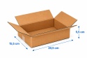 Karton klapowy pudło wysyłkowe 205x155x55mm (wymiar zewn.) Fala B 480g/m2