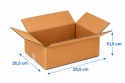 Karton klapowy pudło wysyłkowe 255x205x105mm (wymiar zewn.) Fala B 480g/m2
