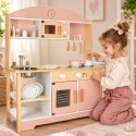 Kuchnia dla dzieci drewniana MDF MODERN CLASSIC akcesoria 81cm różowa