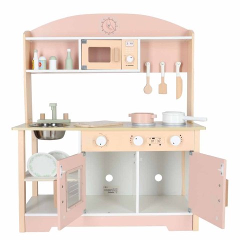 Kuchnia dla dzieci drewniana MDF MODERN CLASSIC akcesoria 81cm różowa