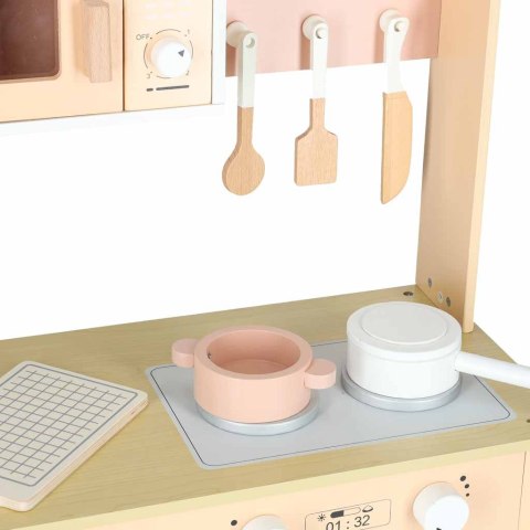 Kuchnia dla dzieci drewniana MDF MODERN CLASSIC akcesoria 81cm różowa